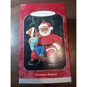 Hallmark Keepsake Handcrafted Ornament CHRISTMAS REQUEST in ORIGINAL BOX 1998